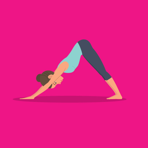 Imagen de una chica haciendo yoga en la sala de su casa- Saba